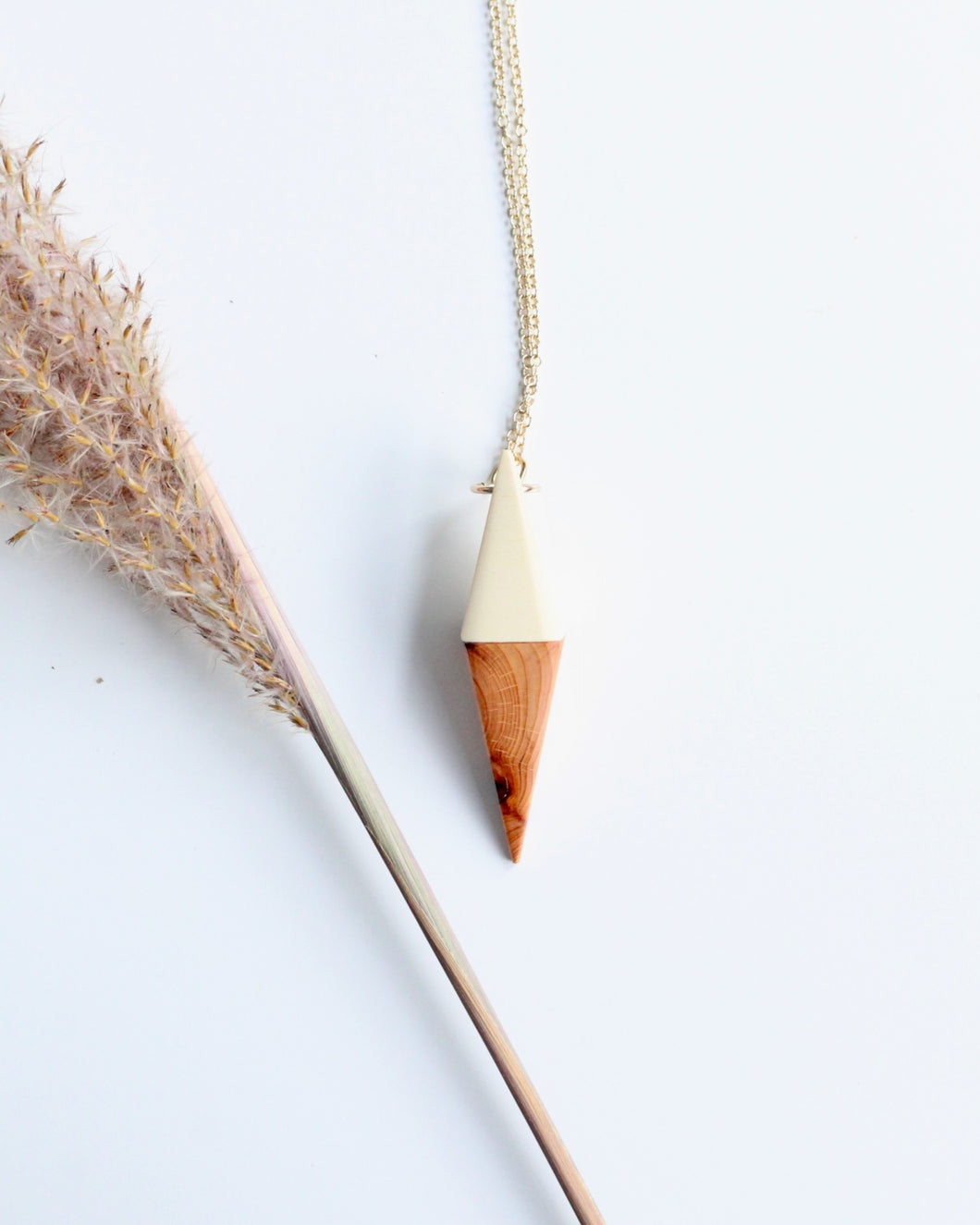 Pendant: Wooden Diamonds